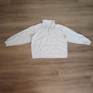 Hollister Men's Cream Zip-Up Sweater